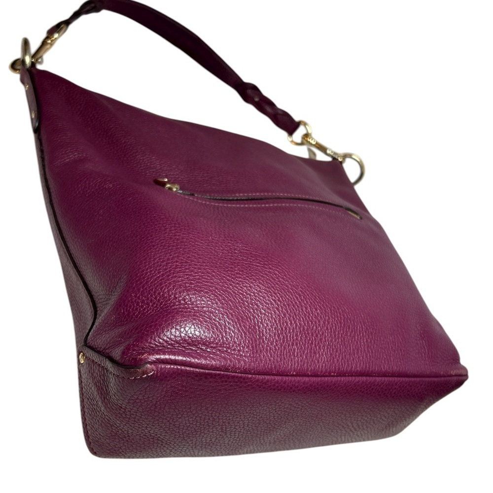Coach  Abbey maroon Leather Shoulder Bag - Picture 9 of 12